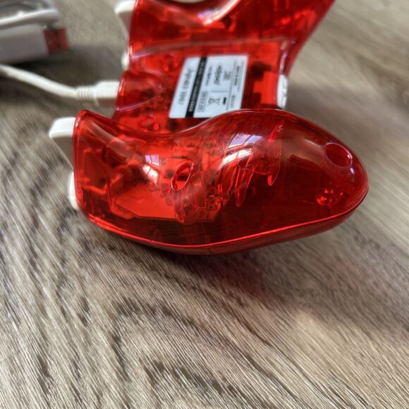 PDP Rock Candy Xbox 360 Wired Controller w/ Cable Clear Red Tested Works - Picture 6 of 10